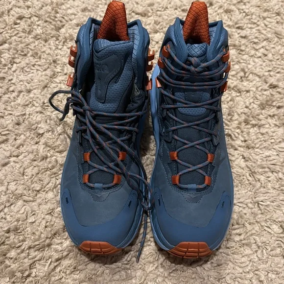 NIB Hoka One Men's Navy and Orange Boots M Kaha 2 GTX Hiking Shoes - Picture 5 of 7